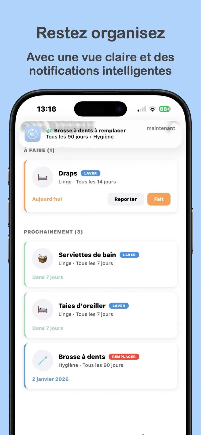 Renewly — rappels à faire et à venir