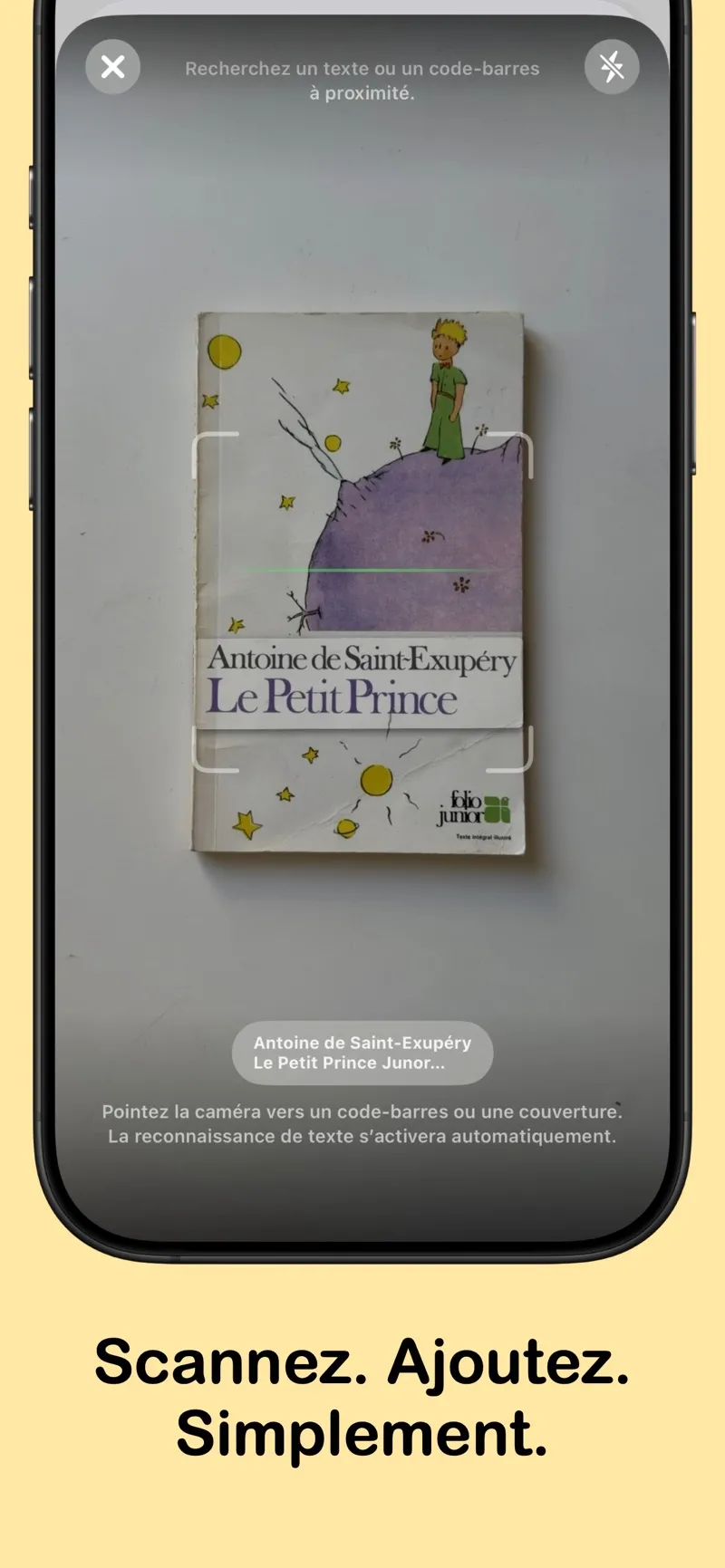 Bookster — scan de code-barres