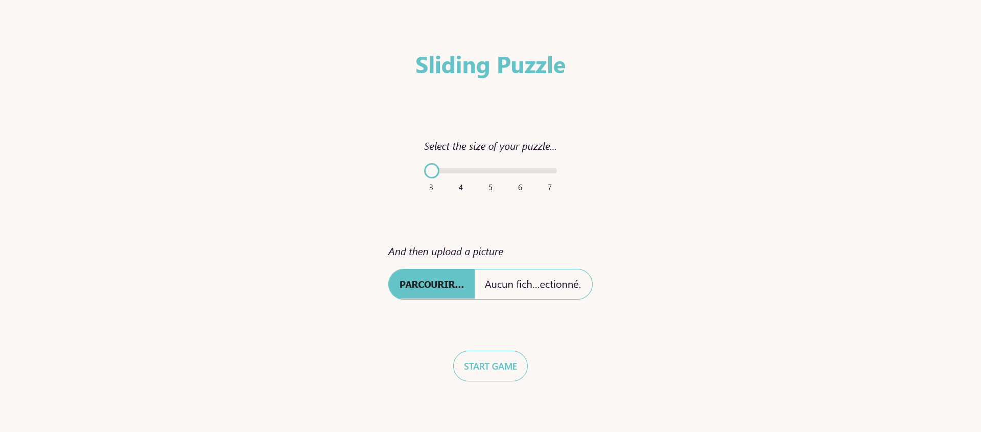 Sliding puzzle